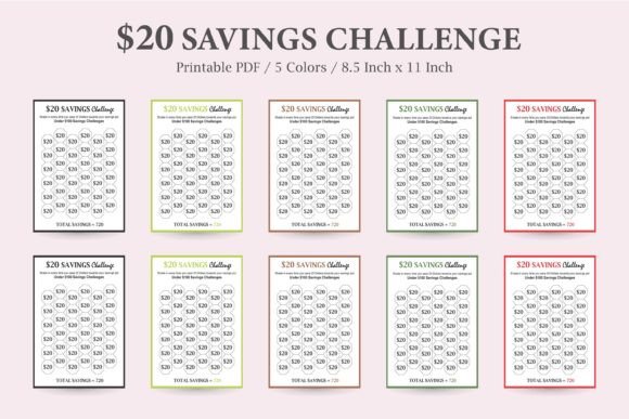 20 Dollar Saving Challenge: Save $720 with a Simple Printable Tracker