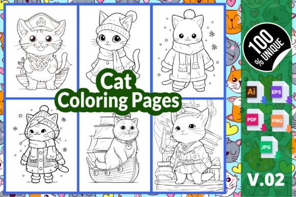 Cat Coloring Pages V.02: A Practical Guide for Creators, Educators, and Relaxation Seekers