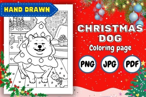 Christmas Tree Dog Coloring Page: Laugh Your Way to a Stress-Free Holiday