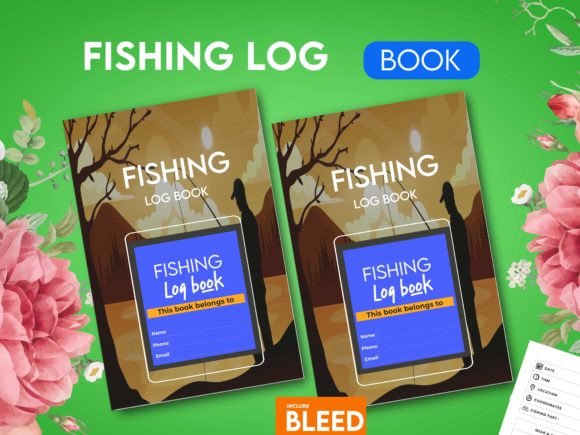 Editable Fishing Log Book Journal KDP
