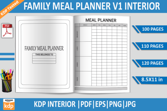 Family Meal Planner V1: KDP Interior Guide